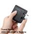 Mcdodo CP-3260 MDD G5 Series 25W 2 USB-C + 1 USB-A Universal Travel Power Adapter Charger with USB-C to USB-C Cable - Black